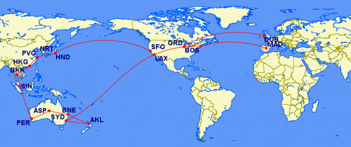 world travel map