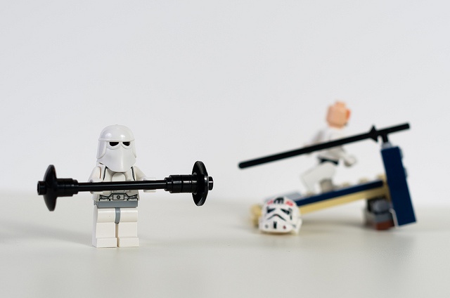 Exercising lego men