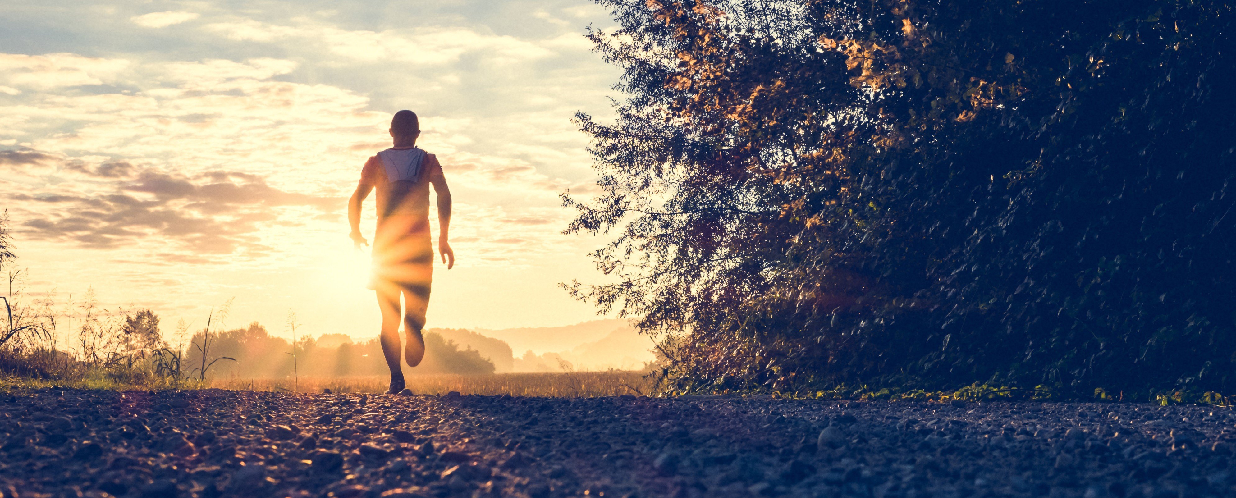 A photo of a man running