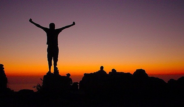 Mountain Sunrise Silhouette