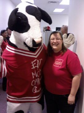 Robin with Cow