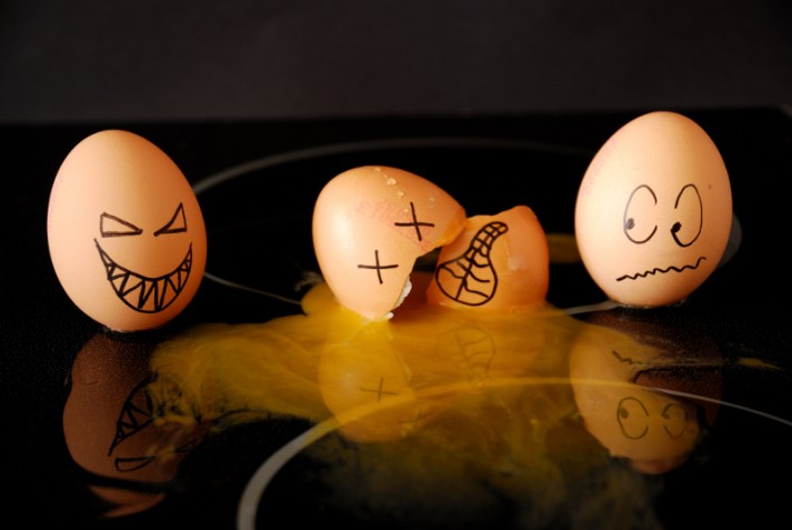 scared eggs