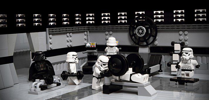 A gym like this is a great way to strength train, as Darth Vader knows.