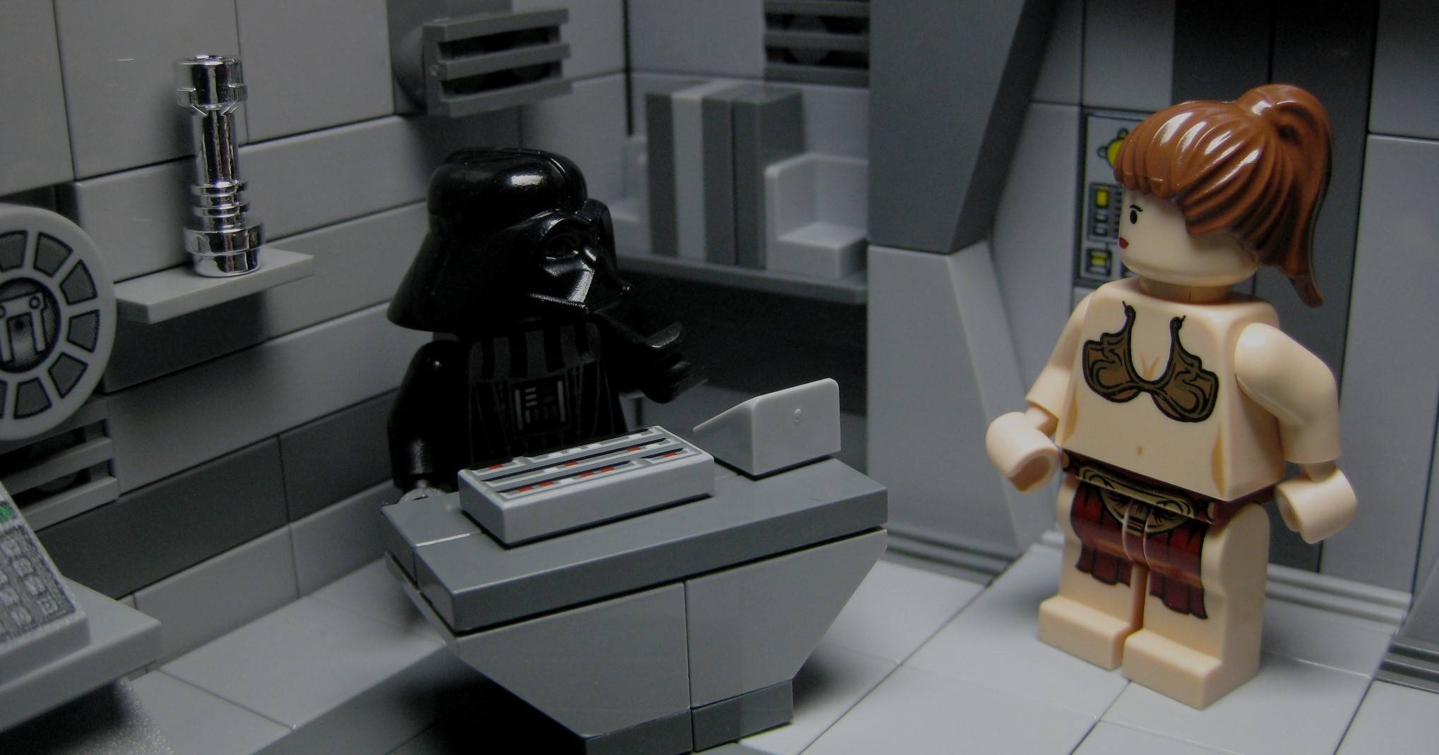 A photo of some Star Wars LEGOs