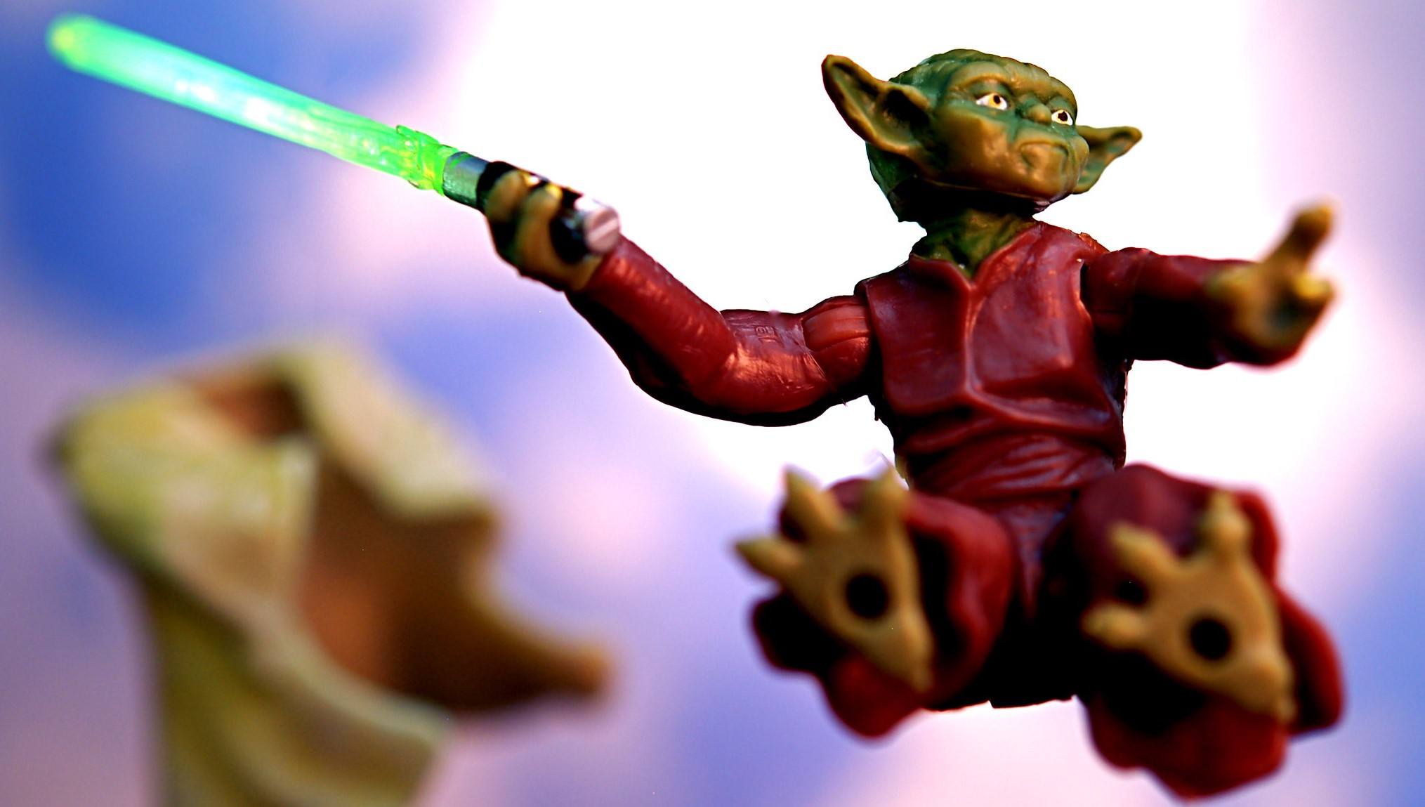 I guess Yoda did jump about in the prequels.