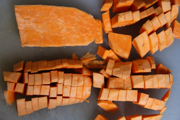 Noel: Cut Sweet Potatoes
