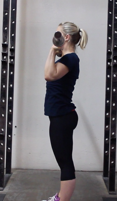 Yes, your head will be in the way as you try and move the bar straight up. Lean back with your hips to get your noggin out of the way.