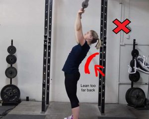  Lean back by engaging your hips, not by arching your back like shown.