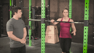 As shown here, you want the bar roughly the same hight as your collarbone for the overhead press.