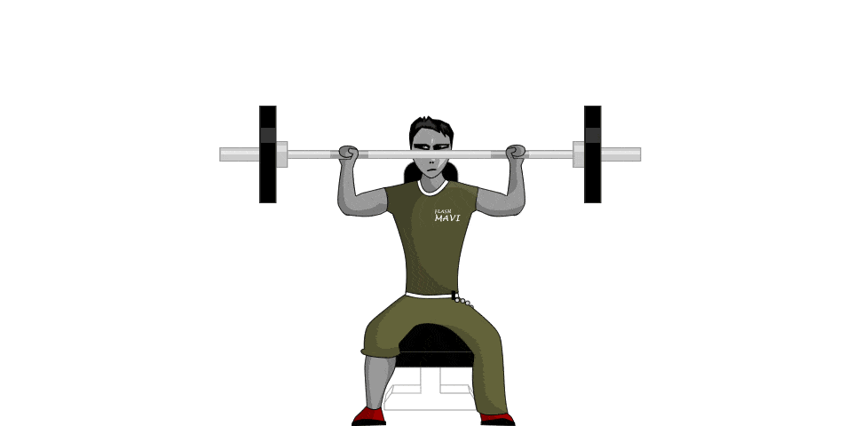 The seated press is really self-explanatory.