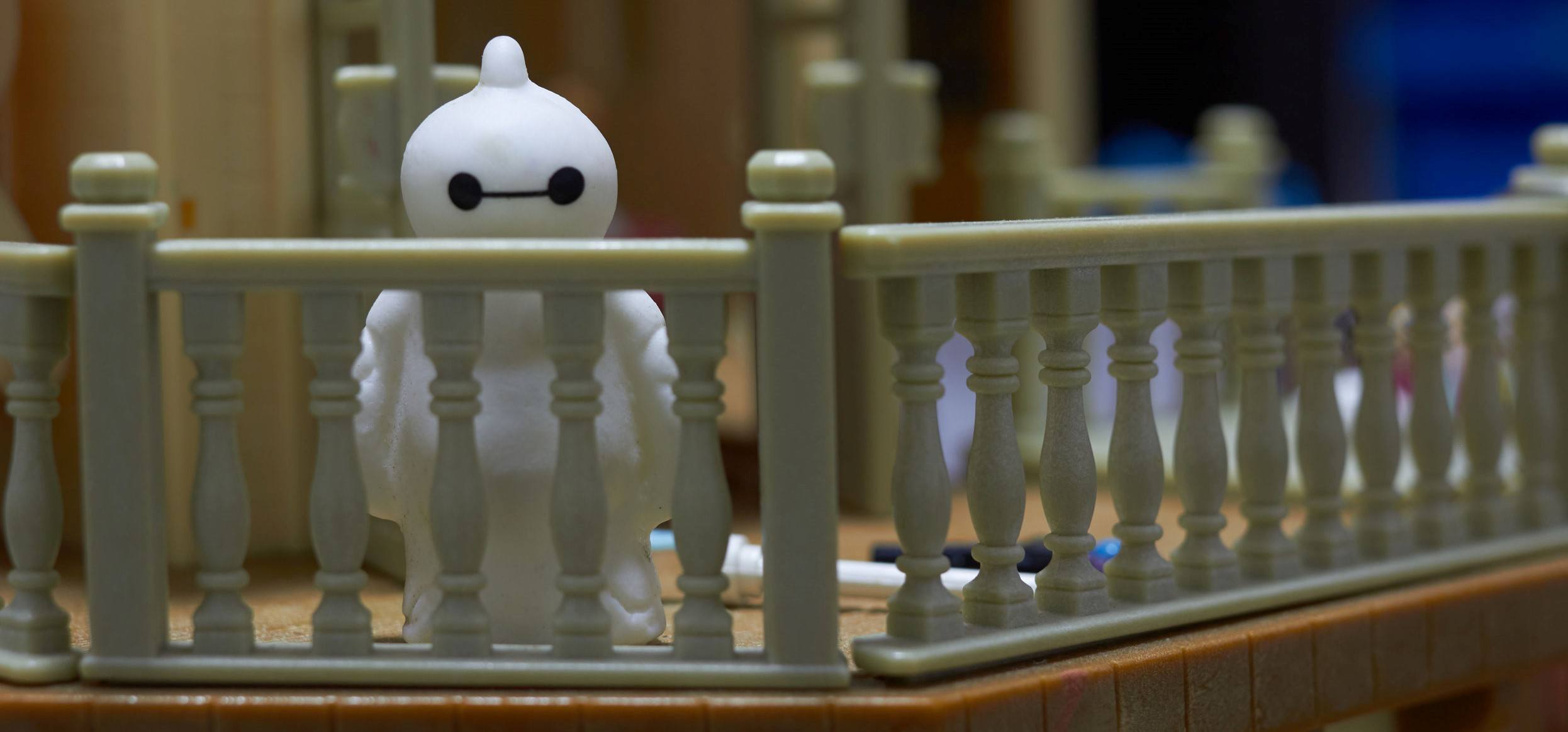 A LEGO on a balcony, frustrated at not losing weight quickly.