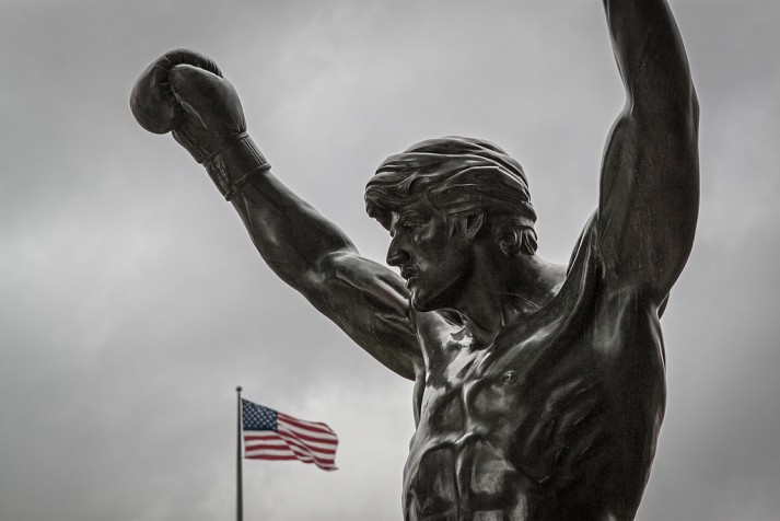 Rocky statue