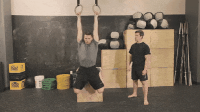 A box or sturdy chair can help you do chin-ups at first.