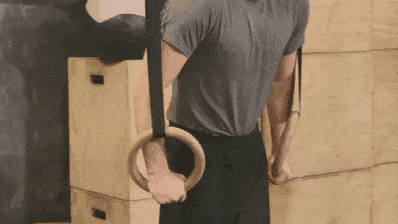 If you can't do a regular straight arm support hold, no problem! Lower the rings and assist yourself with the floor.