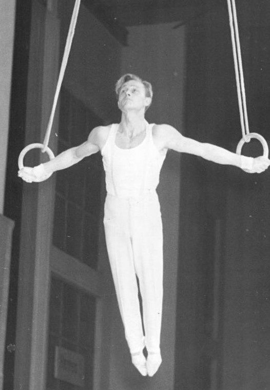 The iron cross would be an advanced gymnastic rings move. We'll build-up to this one.