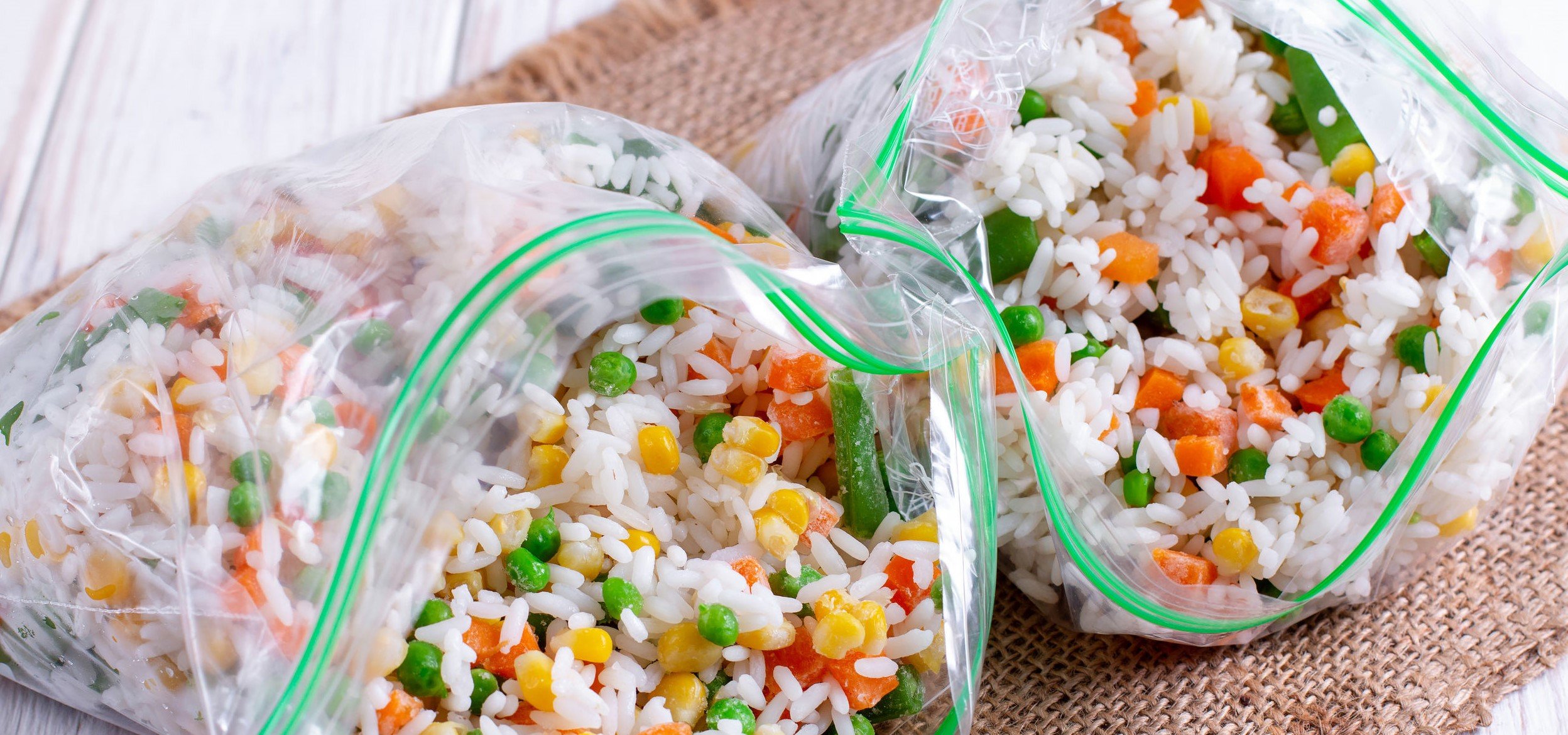 A pic of frozen mixed vegetables in freezer bag