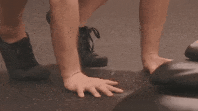 Start by barely lifting your feet off the ground for crow pose.