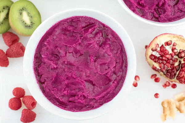 Yep, you can all sorts of fruit into acai, which we'll discuss in a moment.