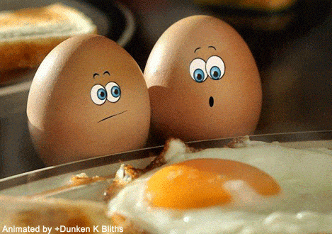 Hard to guess what's this egg is thinking about.