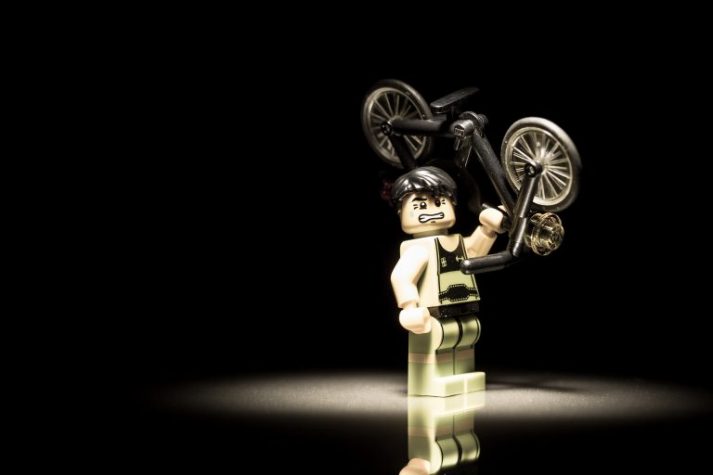 How much protein does it take to help this LEGO lift a bike?