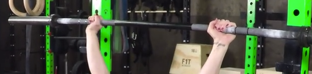 Make sure your thumb wraps around, we don't want you to lose control of the bar.