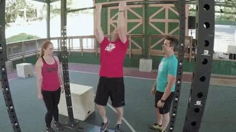 Make sure you are doing full reps with your pull-ups, not half reps like Steve is doing.