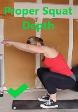 Your squat should go about this low.