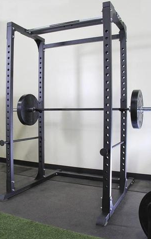 A squat rack like this is perfect for squatting.