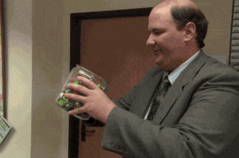 Chugging M&M's won't help with weight loss.