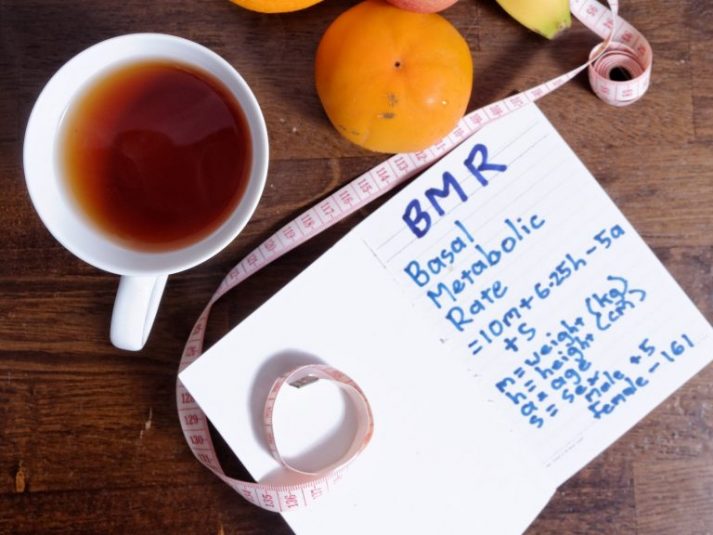 This notebook has the equation for BMR on it. You don't have to know it though, just use our TDEE calculator. 