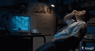 A bored security guard