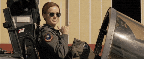 Captain Marvel is pumped she has a plan to build muscle.