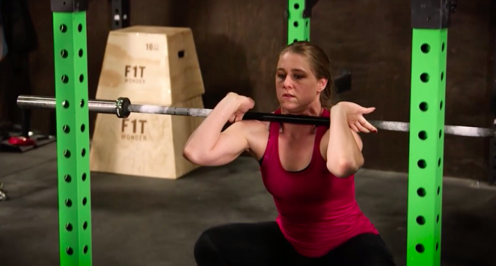 Doing a front squat places the bar very close to your neck