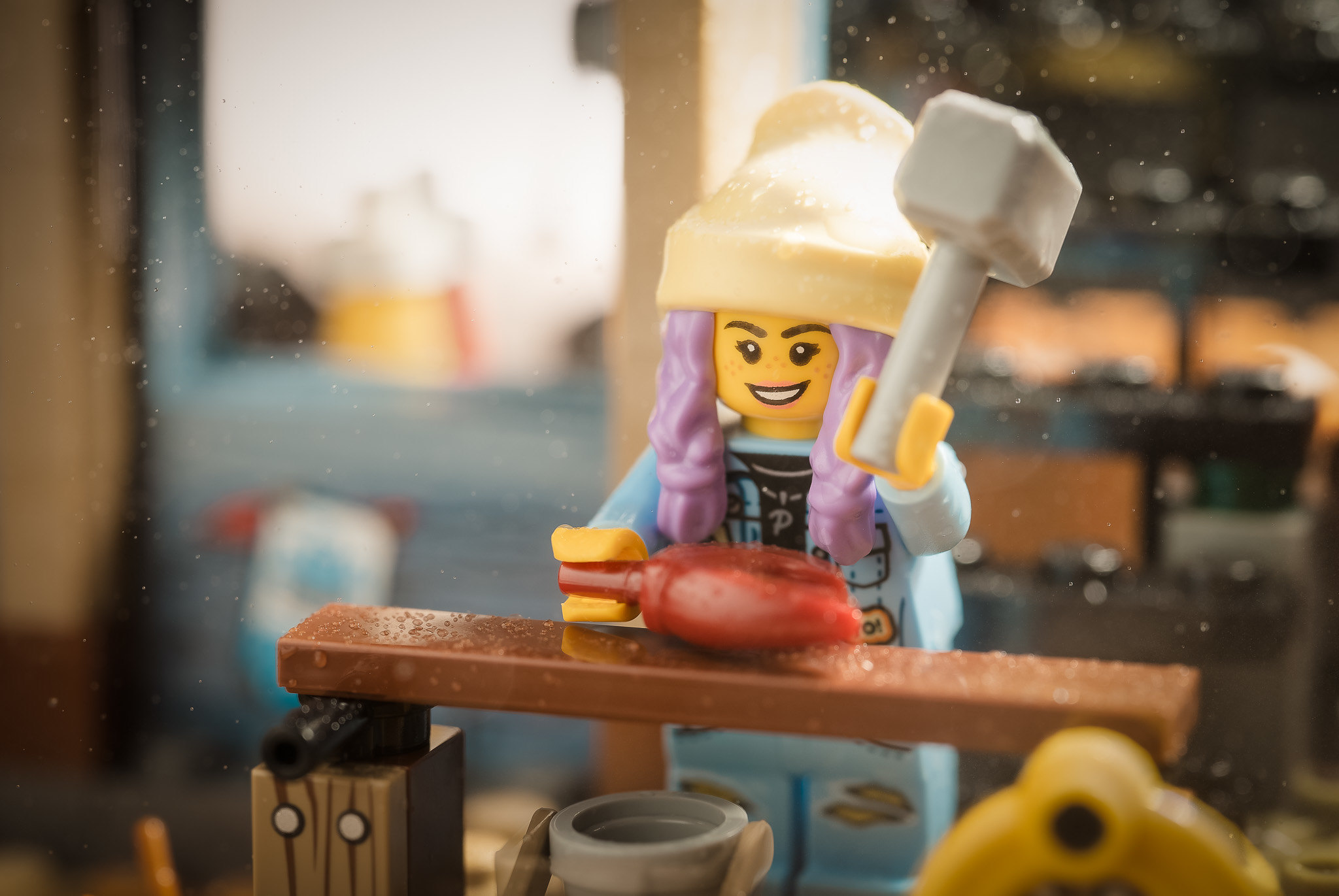 This woman knows gaining muscle relies on a proper diet...like seafood!