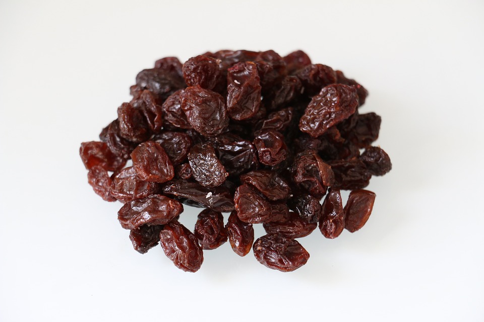 Since the water is taken out, raisins have a lot of sugar and calories.