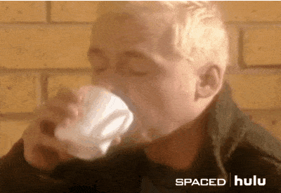 A man realizing how difficult this at-home workout will be.