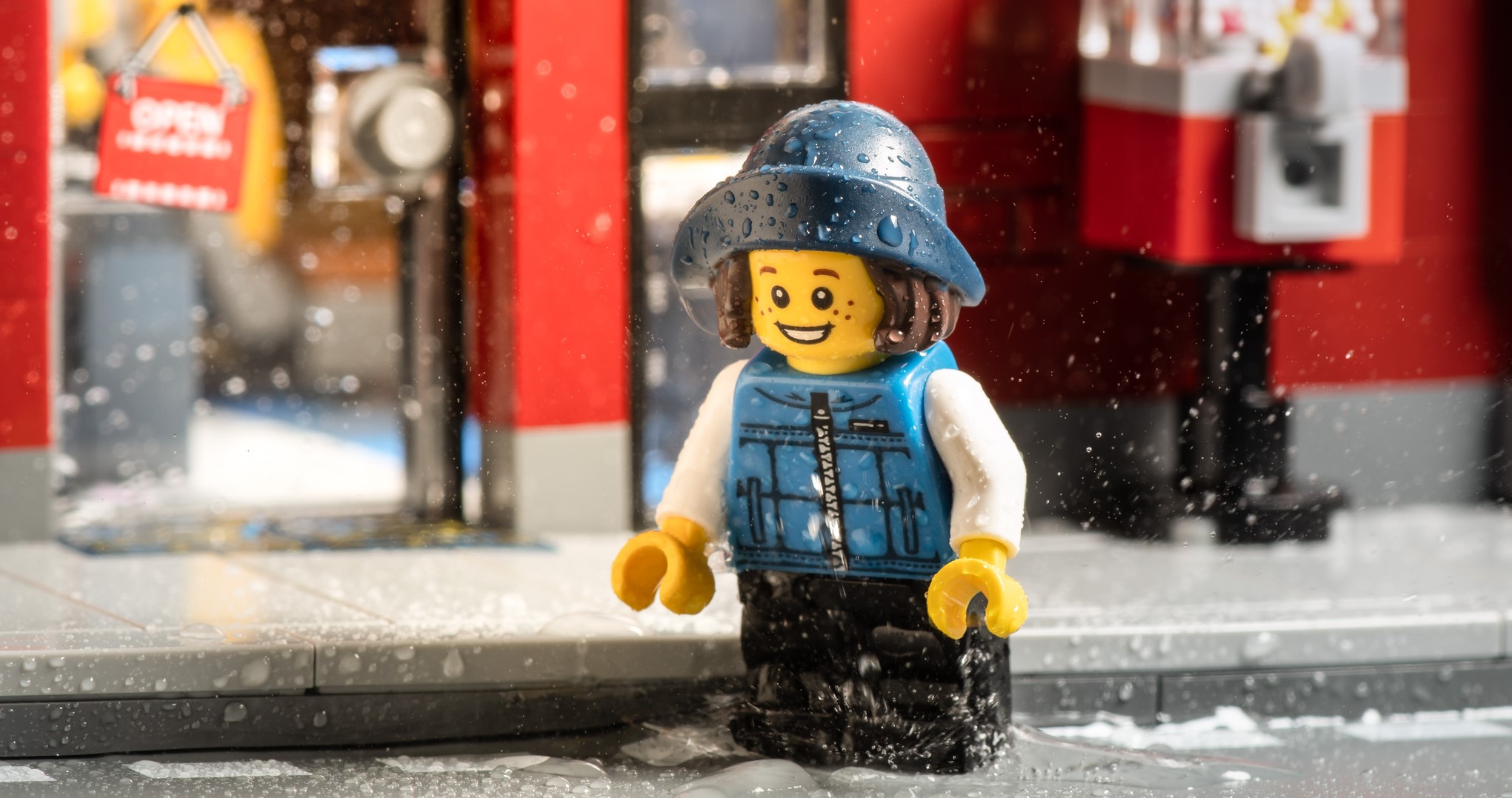 This LEGO has the right idea, jumping would fit into a HIIT workout. No rain required.