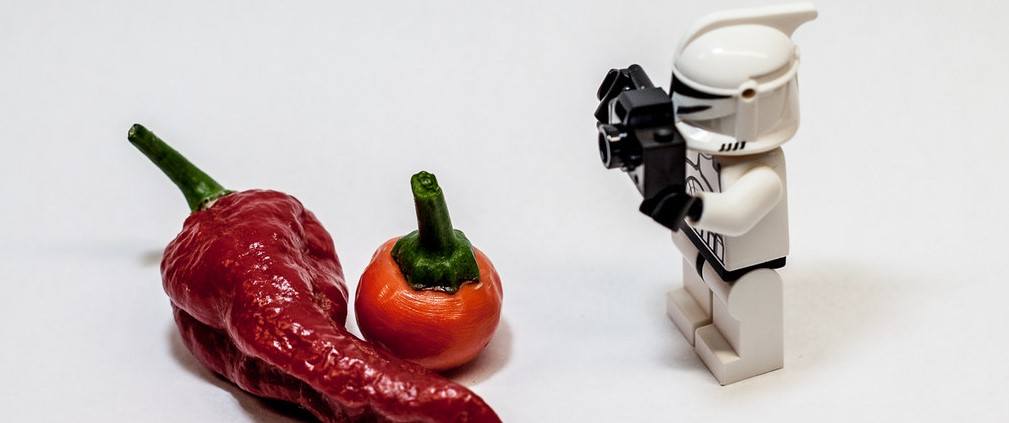 That LEGO is going to need to eat those if he wants to be a flexitarian.