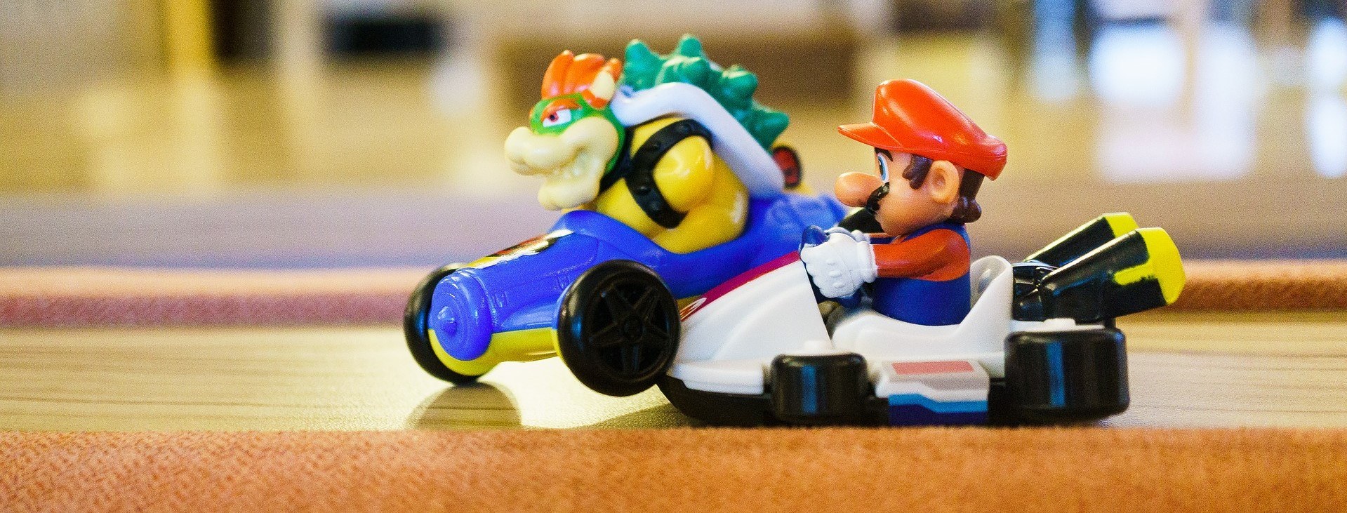 Two characters from Mario Kart
