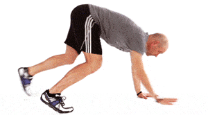 The bear crawl is a great way to work on floor mobility.