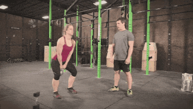 Coach Staci showing you the kettlebell swing