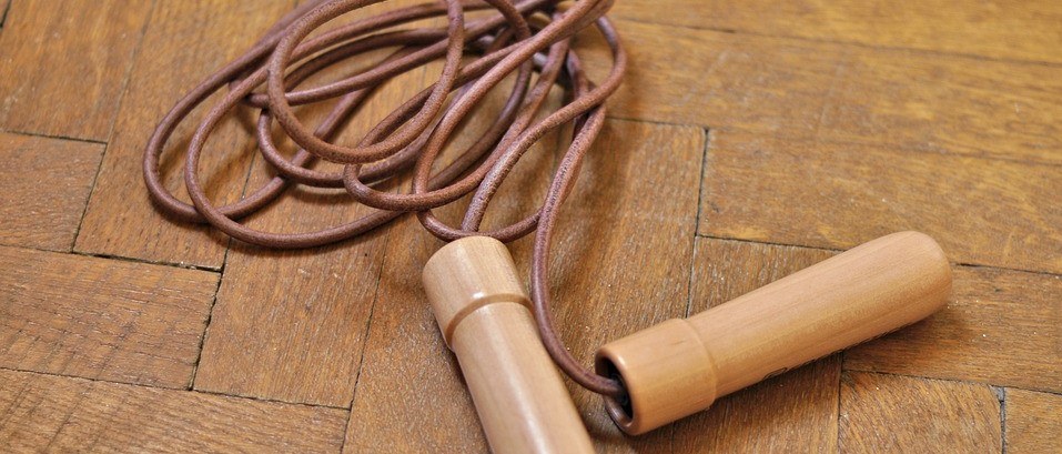 This looks like a brown speed jump rope.