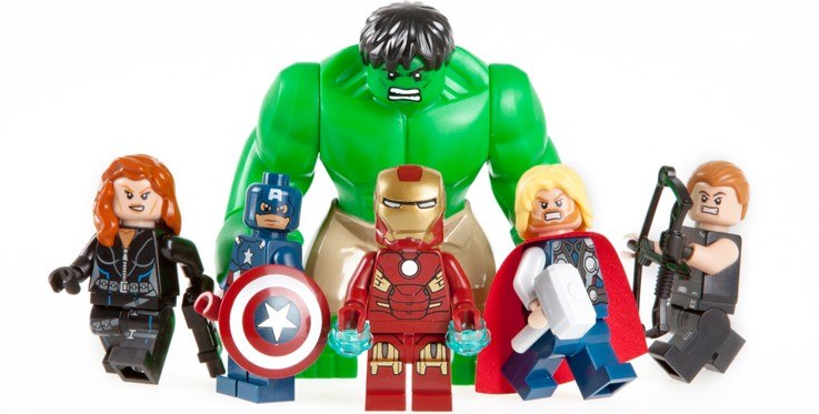 A pic of the Avengers as LEGOs, and I would imagine, the Hulk is the least flexible of the bunch.