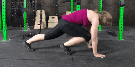 Staci doing a mountain climber