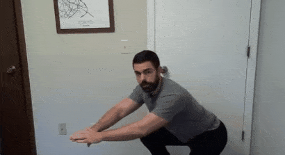 Shifting up and down during your squat, ever so slightly, is a pulse, which will help improve flexibility.