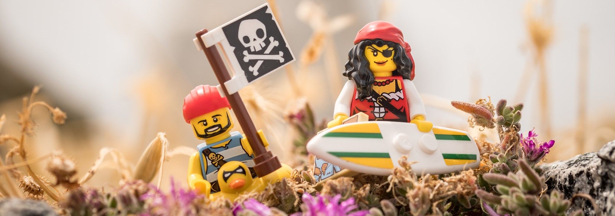 Two LEGO pirates ready for the beach.
