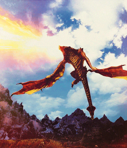 This gif shows a dragon from a video game, which you can defeat after "progressively overloading" in the game.