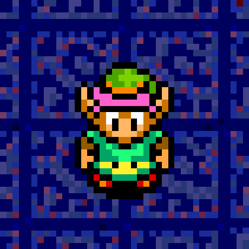 A gif of Link from Zelda leveling up.