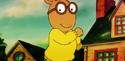 A gif of Arthur going for a walk.