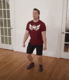 Coach Jim doing cleans with no weights